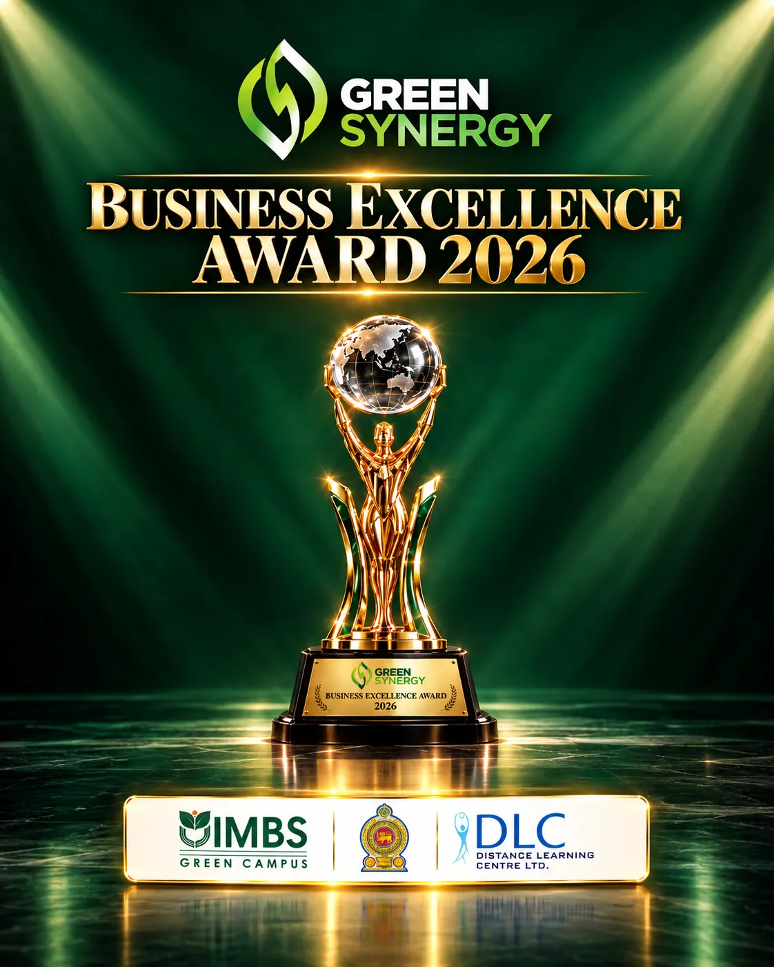 Green Synergy Business Excellence Awards Trophy and Certificate
